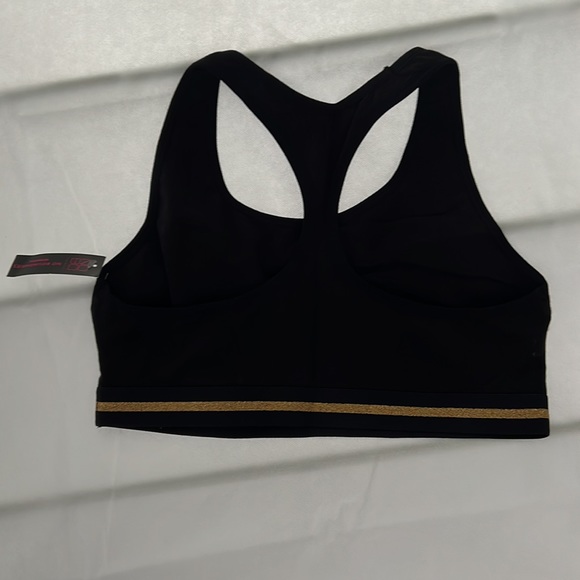 No boundaries cotton sport bra size 40 black gold - Picture 3 of 4
